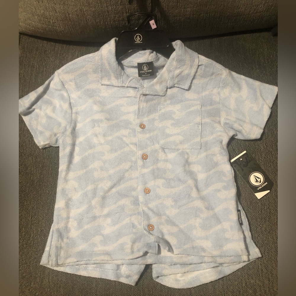 Boys Size 6 Volcom Terry Cloth 2 Piece Matching Set NWT